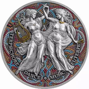 Srebrna moneta Terpsichore and Euterpe The Nine Muses 2 uncje srebra 2025