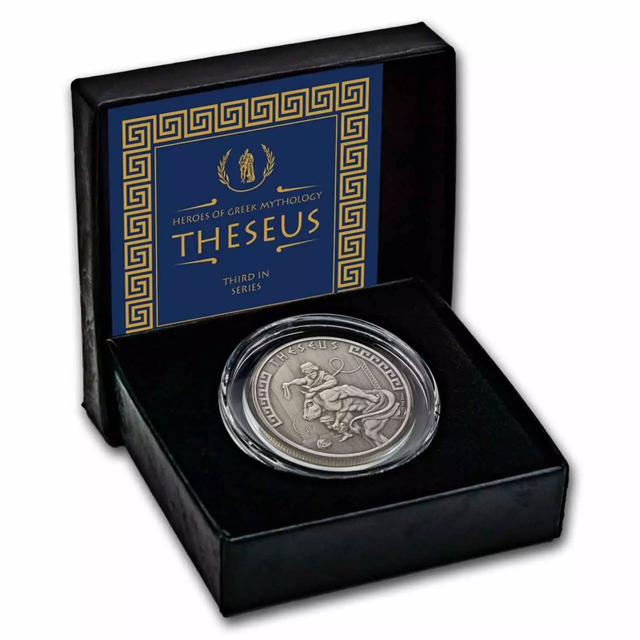 Srebrna moneta Theseus Heroes of Greek Mythology 1 uncja srebra 2024 Antique - obrazek 4