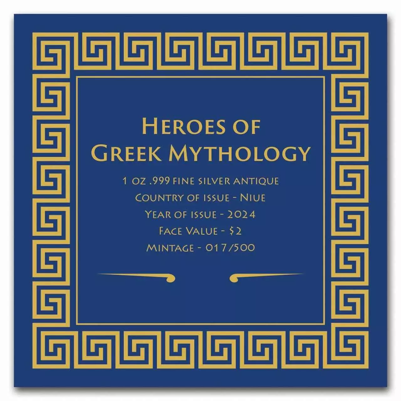 Srebrna moneta Theseus Heroes of Greek Mythology 1 uncja srebra 2024 Antique - obrazek 3