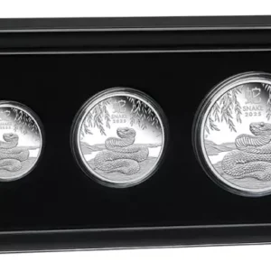 Srebrne monety Lunar III Rok Węża 3.5 uncji srebra 2025 Proof 3-Coin-Set