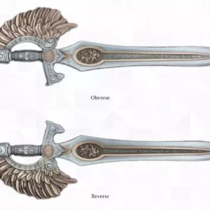 Srebrny numizmat Sword of St.Gabriel 2.5 uncji srebra 2023 Pink Gold Gilt