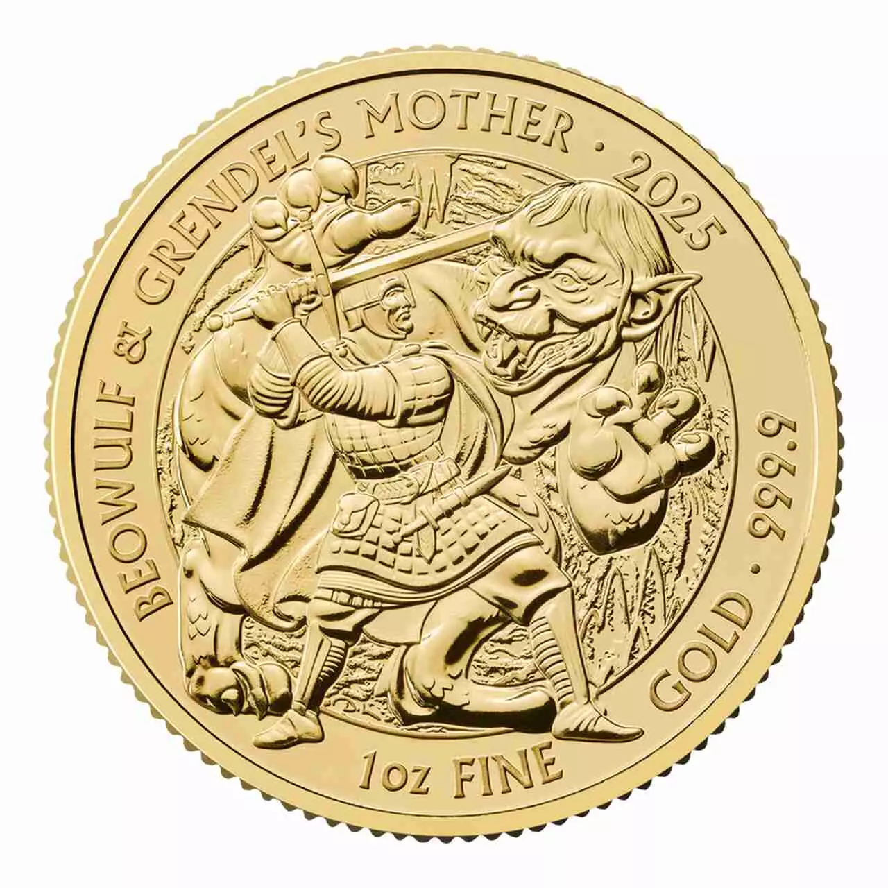 Złota moneta Beowulf and Grendel Myths and Legends 1 uncja zlota 2025