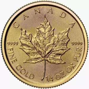 Złota moneta Kanadyjski Liść Klonowy 1/4 uncji Złota 2025