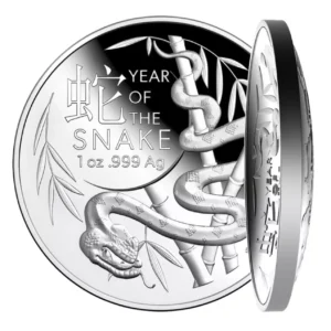 Srebrna moneta Lunar RAM Rok Węża 1 uncja srebra 2025 PROOF