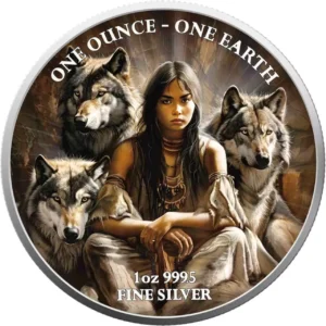 Srebrna moneta North America Fiji Earth 1 uncja srebra 2022