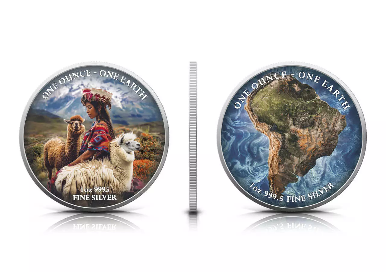 Srebrna moneta South America Fiji Earth 1 uncja srebra 2022 - obrazek 4