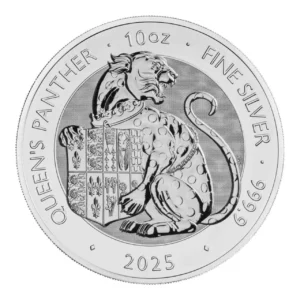 Srebrna moneta The Queen’s Panther Tudor Beasts 10 uncji srebra 2025