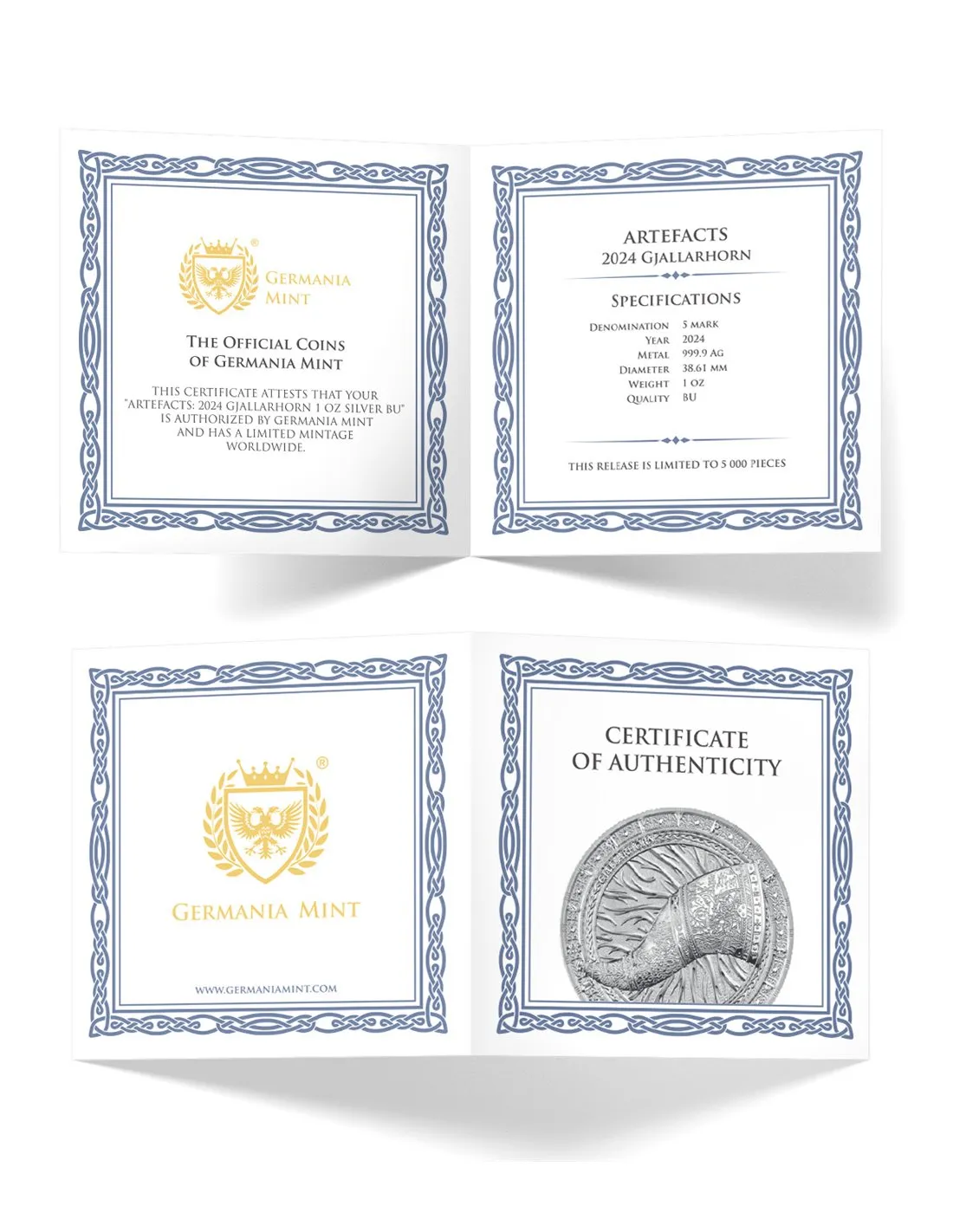 Srebrna Moneta Artefacts: Gjallarhorn 1 uncja srebra 2024 - obrazek 3