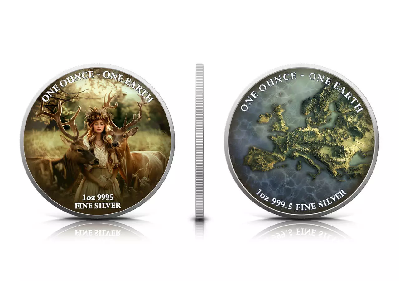 Srebrna moneta Earth Europe Fiji Earth 1 uncja srebra 2022 - obrazek 7