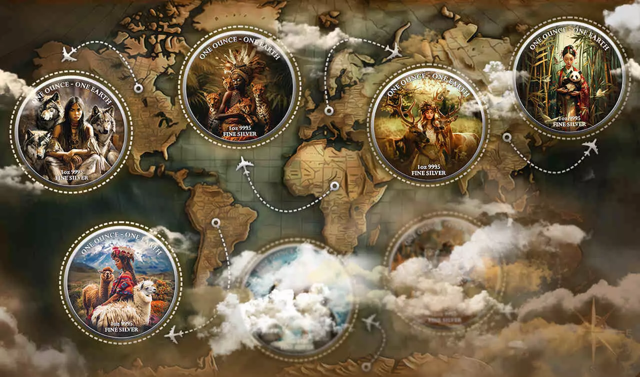 Srebrna moneta Earth Europe Fiji Earth 1 uncja srebra 2022 - obrazek 2