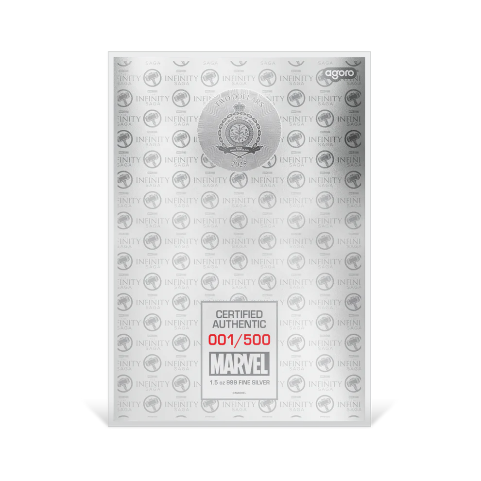 Thor Infinity Saga Premium Silver Foil 1.5 uncji srebra 2025 - obrazek 3