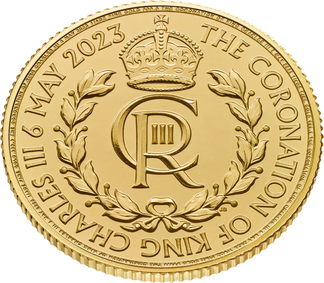 Złota moneta Koronacja Króla Karola III 1/4 uncji złota 2023 - obrazek 2