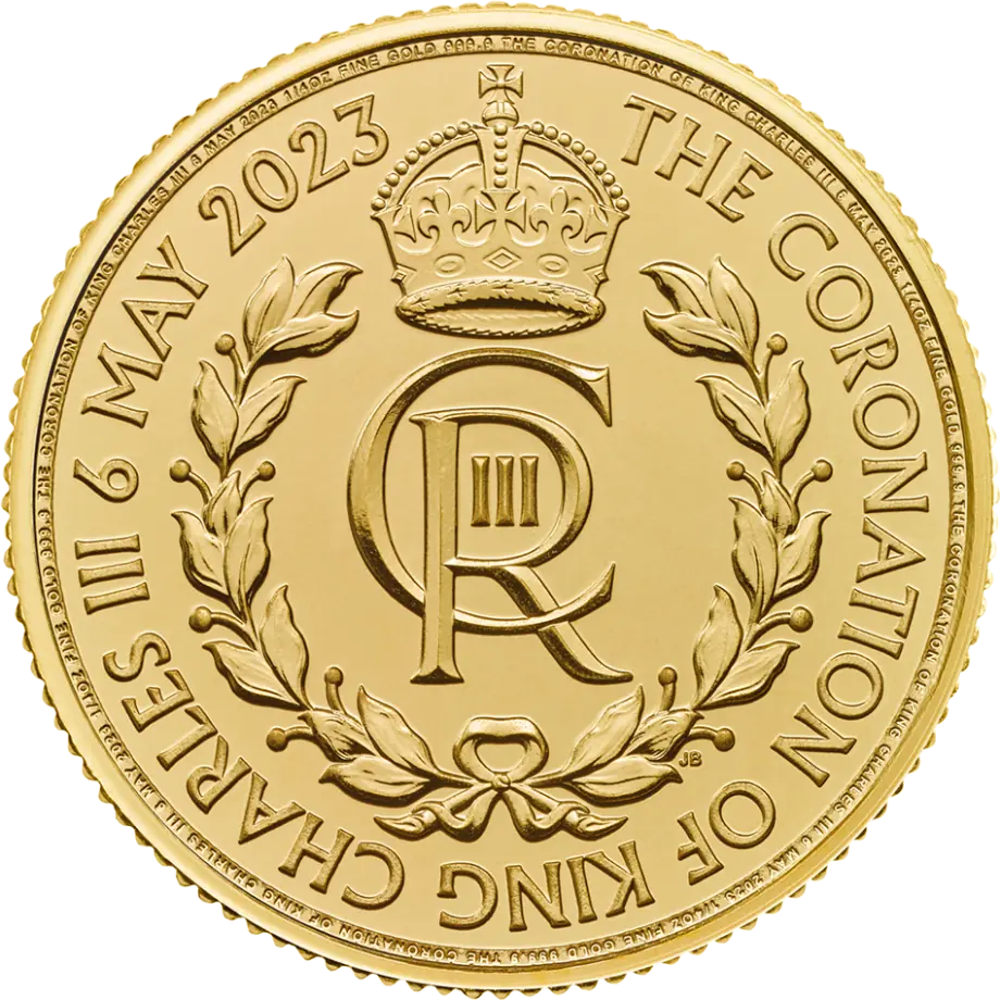 Złota moneta Koronacja Króla Karola III 1/4 uncji złota 2023