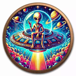 Miedziana moneta Alien Odyssey Saint-Gaudens 1 uncja miedzi Kolorowana