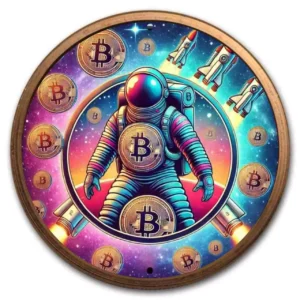 Miedziana moneta Bitcoin Voyager Saint-Gaudens 1 uncja miedzi Kolorowana