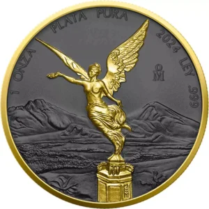 Srebrna moneta Mexico Libertad 1 uncja srebra 2024 Golden Ring