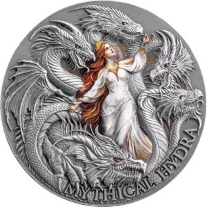 Srebrna moneta Mythical Hydra The Dragonology 2 uncje srebra 2025