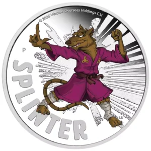 Srebrna moneta Splinter Teenage Mutant Ninja Turtles 1 uncja srebra 2025 PROOF Kolorowany