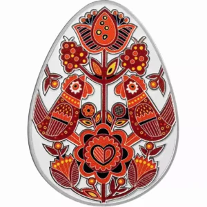 Srebrna moneta Svitanok Ukrainian Pysanka 1 uncja srebra 2024