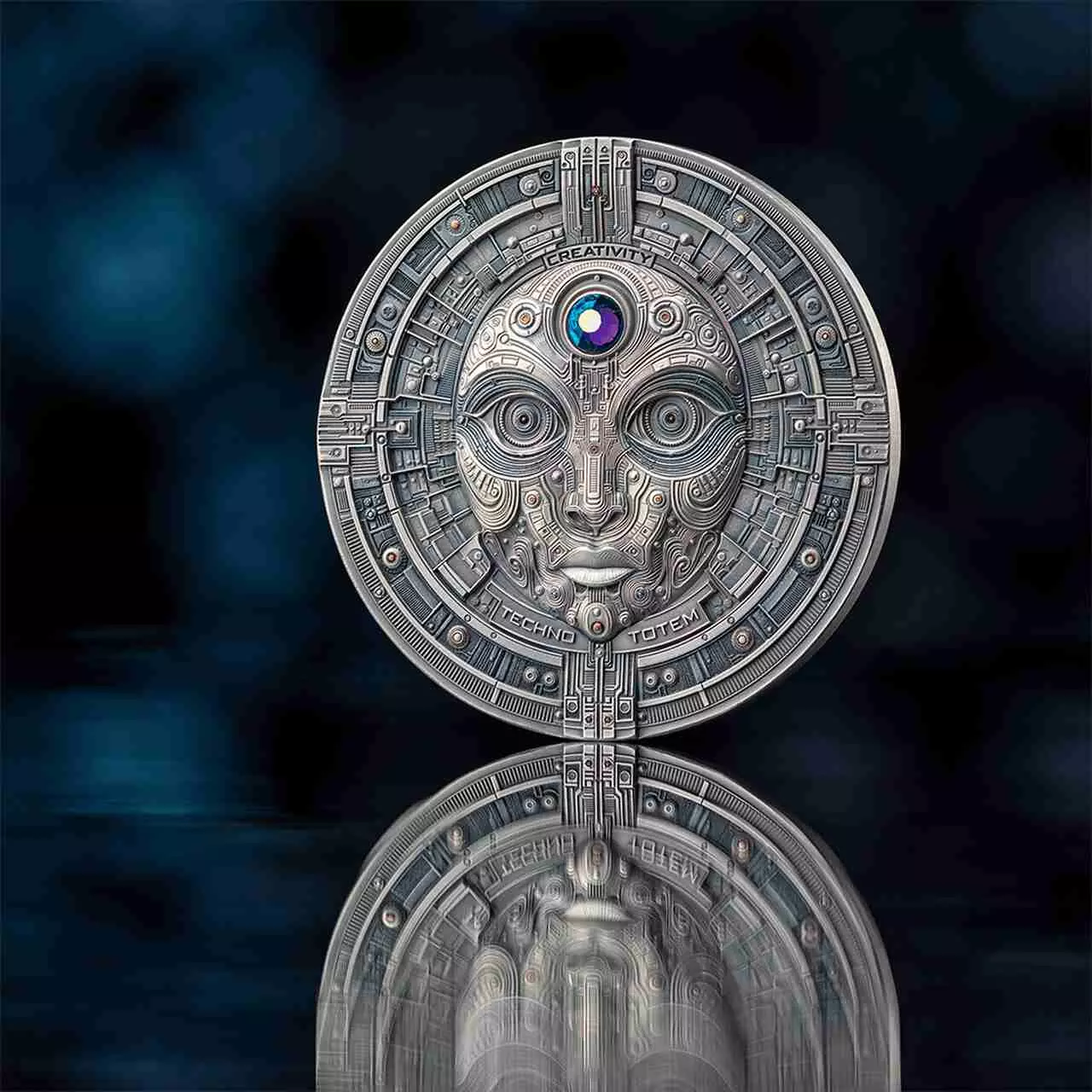 Srebrna moneta The Creator United Crypto States 2 uncje srebra 2025 - obrazek 7