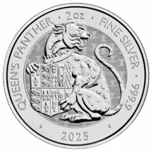 Srebrna moneta The Queen’s Panther Tudor Beasts 2 uncje srebra 2025