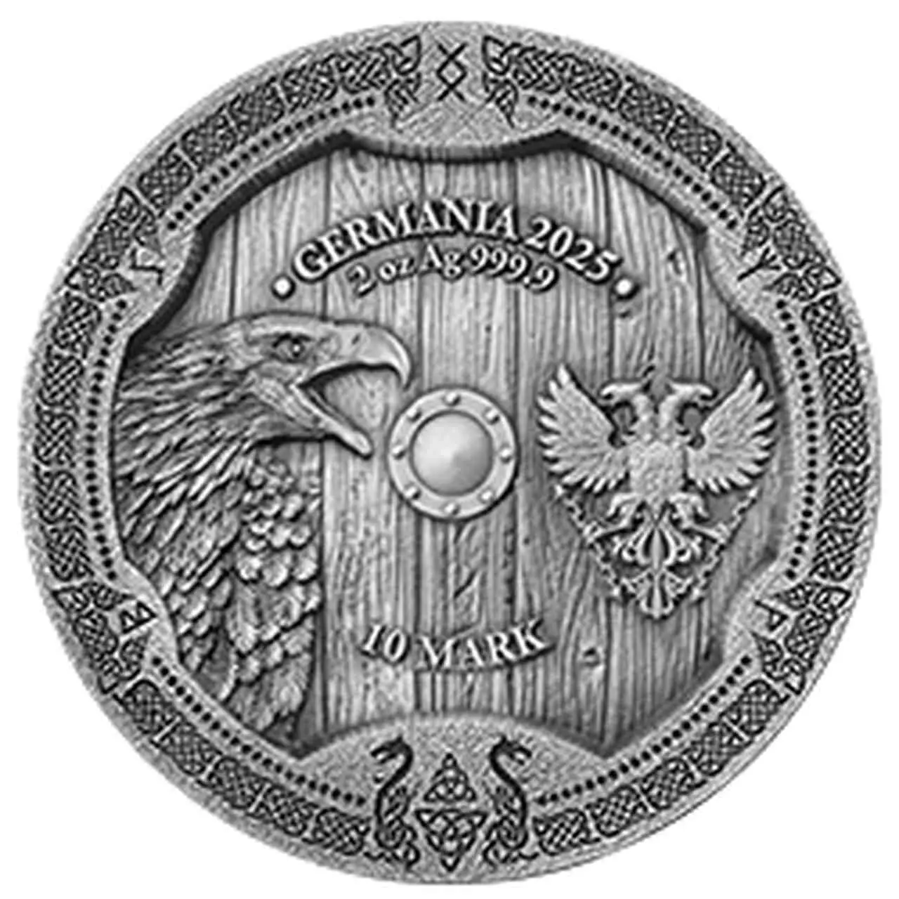 Srebrna moneta Valkyries Arnhild 2 uncje srebra Ultra High Relief 2025 - obrazek 6