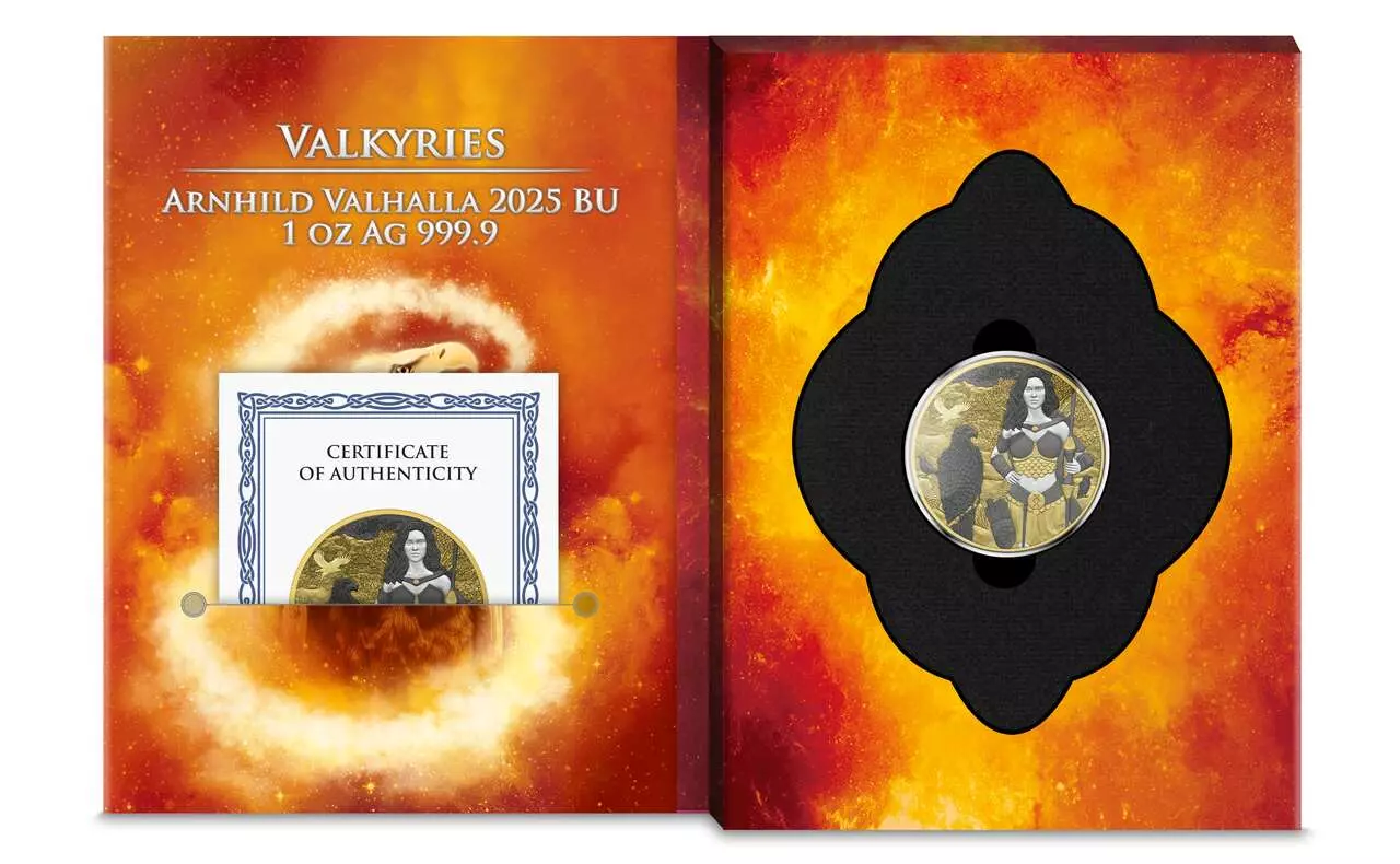 Srebrna moneta Valkyries Arnhild Valhalla 1 uncja srebra 2025 - obrazek 5