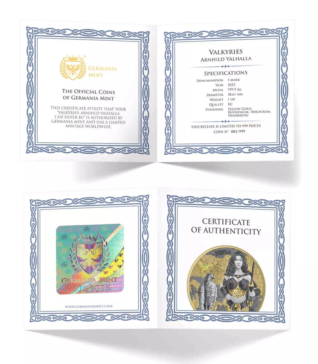 Srebrna moneta Valkyries Arnhild Valhalla 1 uncja srebra 2025 - obrazek 4