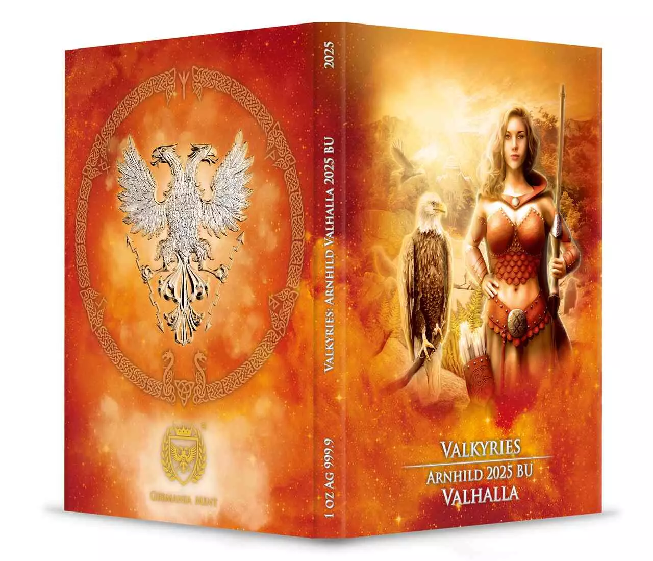 Srebrna moneta Valkyries Arnhild Valhalla 1 uncja srebra 2025 - obrazek 2