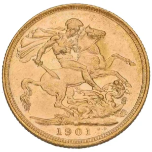 Złota moneta The Sovereign 1901