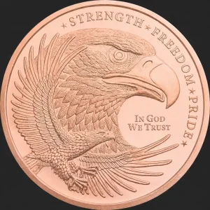 Miedziany medal Eagle Head 1 uncja miedzi