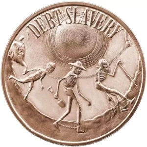 Miedziany medal Debt Slavery 1 uncja miedzi
