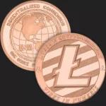 Miedziany medal Litecoin 1 uncja miedzi