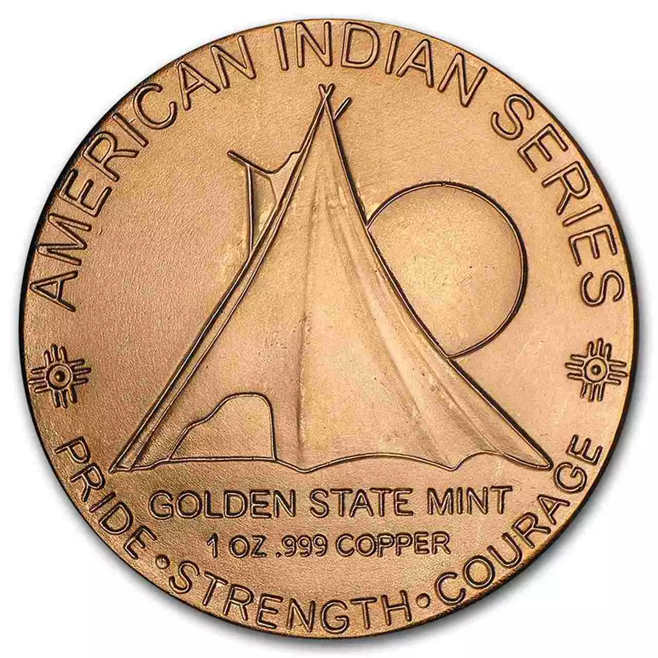 Miedziany medal Red Cloud 1 uncja miedzi - obrazek 2