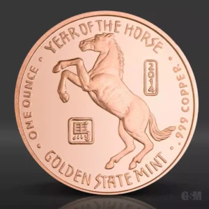 Miedziany medal Year of the Horse 1 uncja miedzi