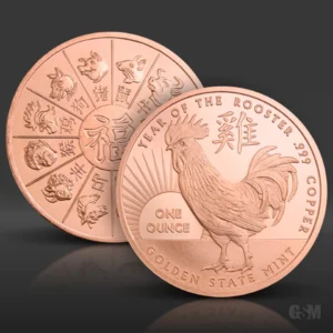 Miedziany medal Year of the Rooster 1 uncja miedzi