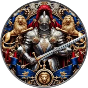 Srebrna moneta Amerykański Orzeł 1 uncja srebra 2024 Knights of Honour Royal Champion