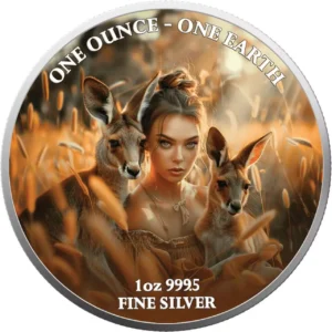Srebrna moneta Australia Fiji Earth 1 uncja srebra 2022