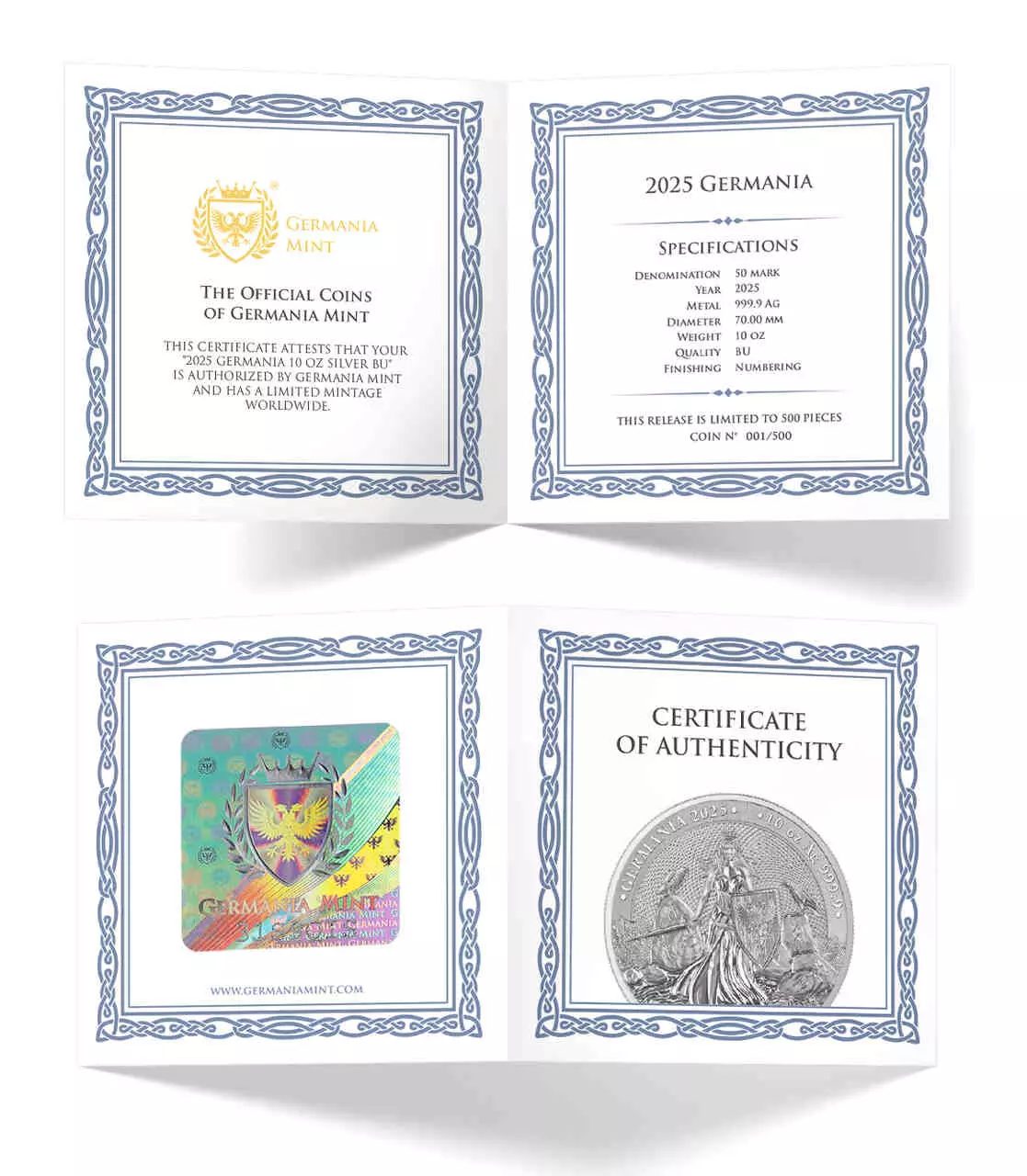 Srebrna moneta Germania 10 uncji srebra 2025 - obrazek 2