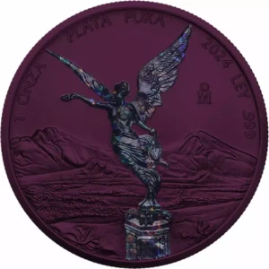 Srebrna moneta Mexico Libertad 1 uncja srebra 2024 Purple Space