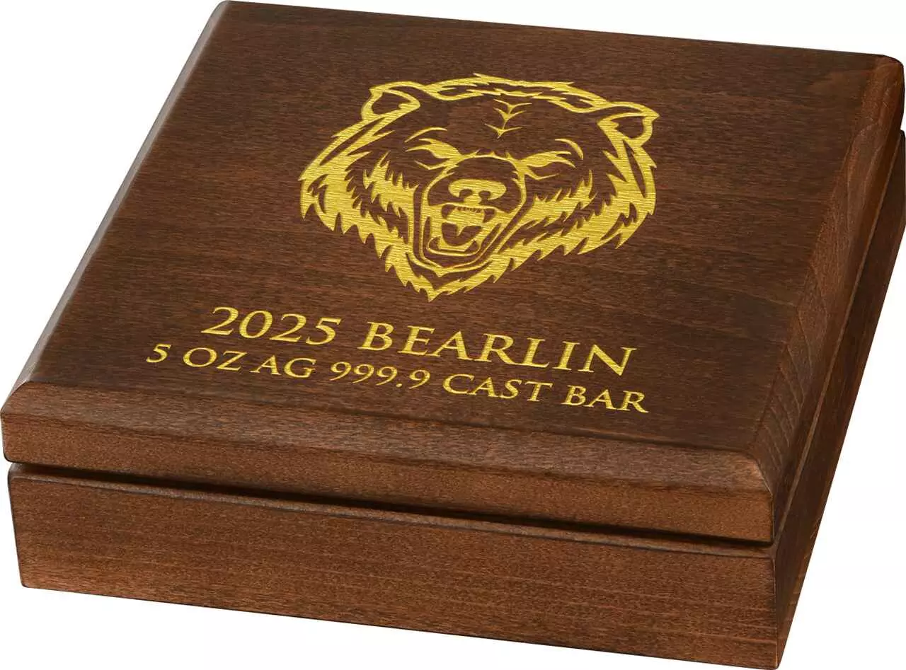 Sztabka Lana Bearlin Germania Mint 5 uncji srebra - obrazek 5