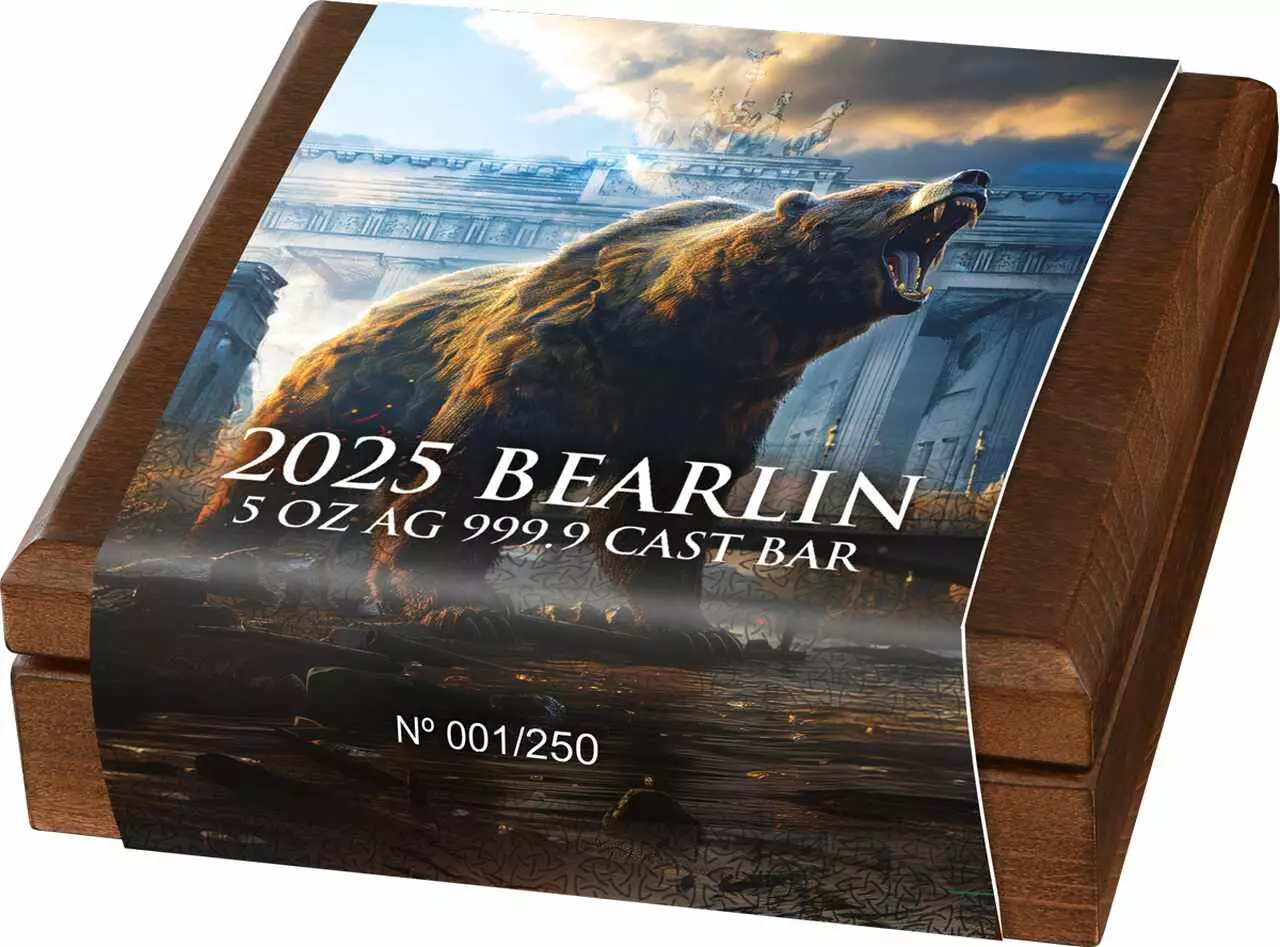 Sztabka Lana Bearlin Germania Mint 5 uncji srebra - obrazek 6