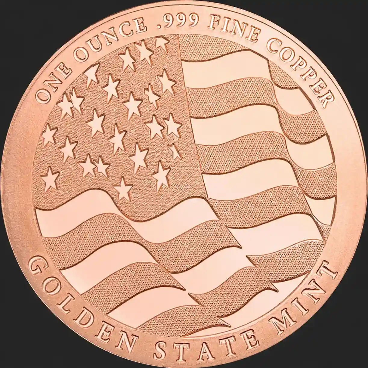 Miedziany medal Eagle Head 1 uncja miedzi - obrazek 2