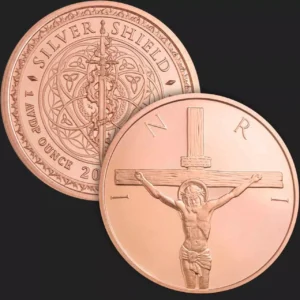 Miedziany medal Crucifixion 1 uncja miedzi 2025