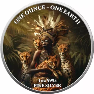 Srebrna moneta Africa Fiji Earth 1 uncja srebra 2022