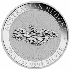 Srebrna moneta Australian Nugget 2 uncje srebra 2021