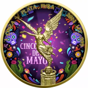 Srebrna moneta Cinco de Mayo Mexico Libertad 1 uncja srebra 2024
