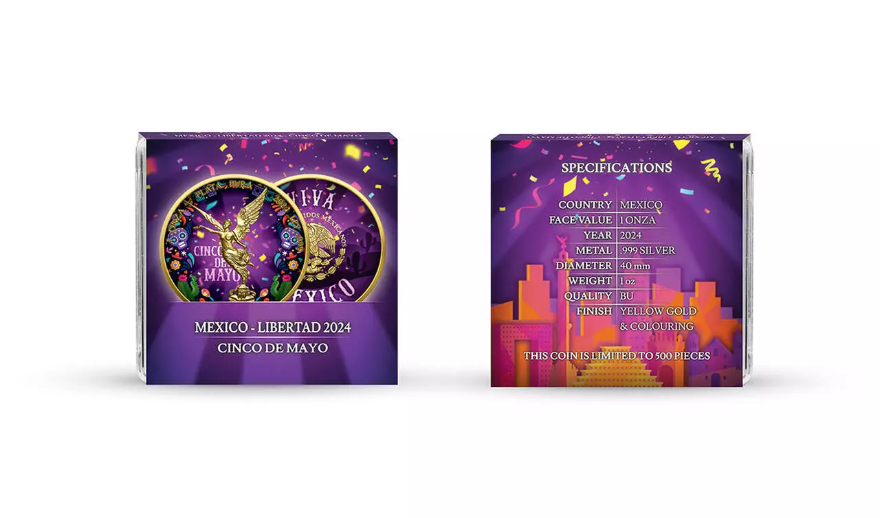 Srebrna moneta Cinco de Mayo Mexico Libertad 1 uncja srebra 2024 - obrazek 6