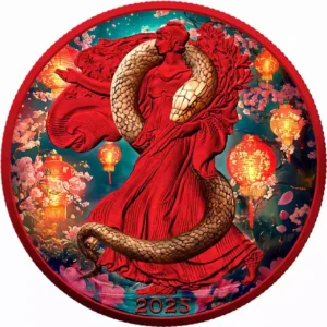 Srebrna moneta Year of the Wooden Snake USA American Eagle 1 uncja srebra 2025