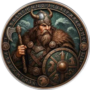 Srebrna moneta Amerykański Orzeł 1 uncja srebra 2025 Harald Ironstorm The Vikings